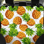 White Summer Pineapple Pattern Print Pet Car Back Seat Cover