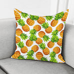 White Summer Pineapple Pattern Print Pillow Cover