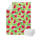 White Summer Watermelon Pattern Print Blanket