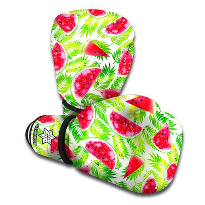 White Summer Watermelon Pattern Print Boxing Gloves