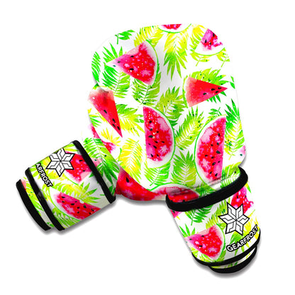 White Summer Watermelon Pattern Print Boxing Gloves