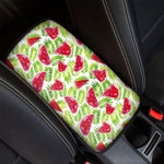 White Summer Watermelon Pattern Print Car Center Console Cover