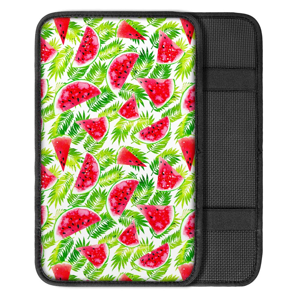 White Summer Watermelon Pattern Print Car Center Console Cover