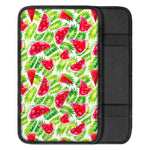 White Summer Watermelon Pattern Print Car Center Console Cover