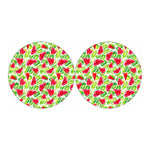 White Summer Watermelon Pattern Print Car Coasters