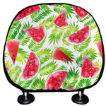 White Summer Watermelon Pattern Print Car Headrest Covers