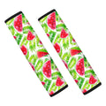 White Summer Watermelon Pattern Print Car Seat Belt Covers