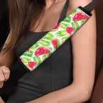 White Summer Watermelon Pattern Print Car Seat Belt Covers