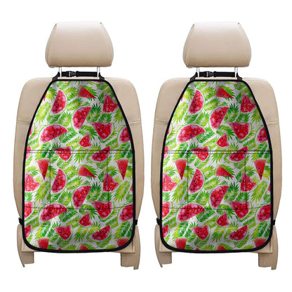White Summer Watermelon Pattern Print Car Seat Organizers
