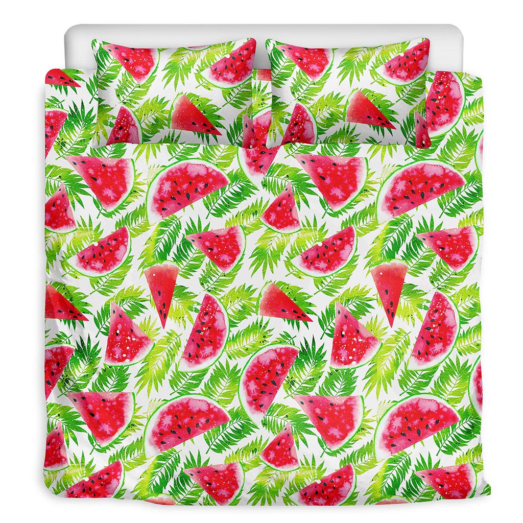 White Summer Watermelon Pattern Print Duvet Cover Bedding Set