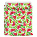 White Summer Watermelon Pattern Print Duvet Cover Bedding Set