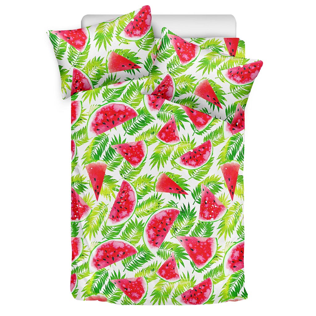 White Summer Watermelon Pattern Print Duvet Cover Bedding Set