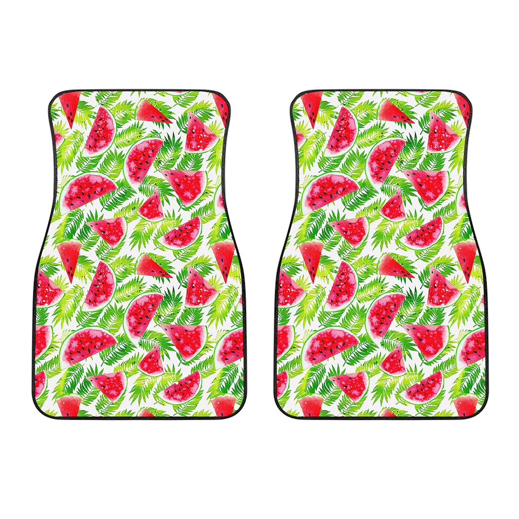 White Summer Watermelon Pattern Print Front Car Floor Mats