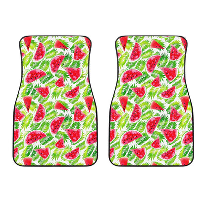 White Summer Watermelon Pattern Print Front Car Floor Mats