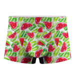 White Summer Watermelon Pattern Print Men's Boxer Briefs