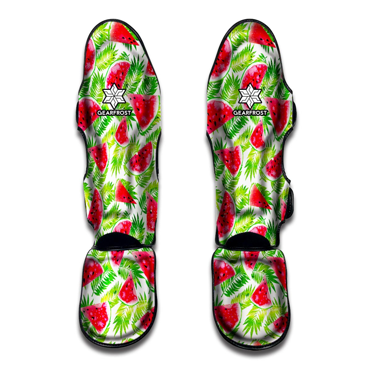 White Summer Watermelon Pattern Print Muay Thai Shin Guard