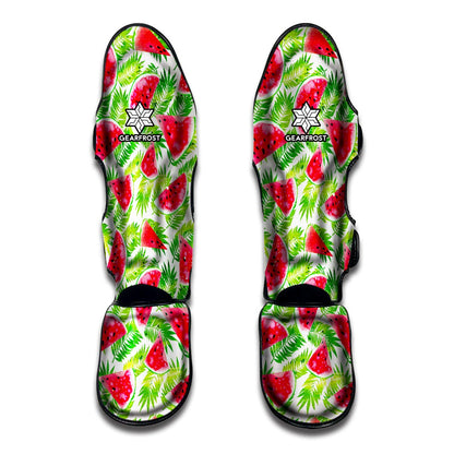 White Summer Watermelon Pattern Print Muay Thai Shin Guard
