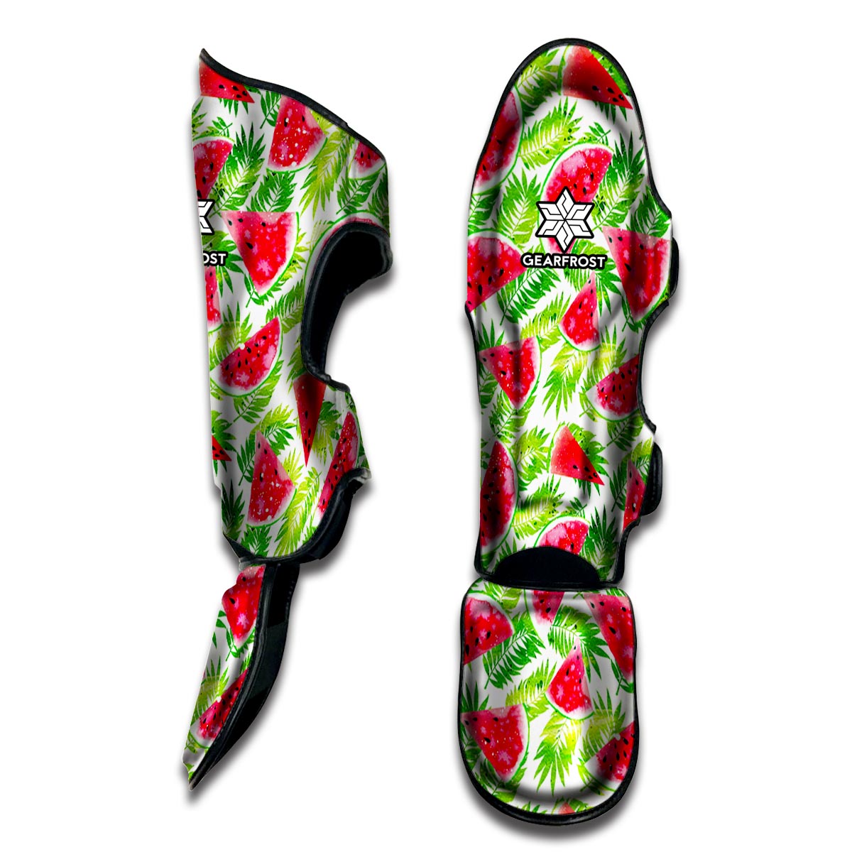 White Summer Watermelon Pattern Print Muay Thai Shin Guard