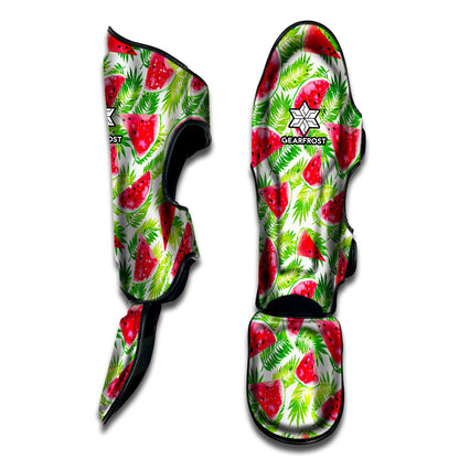 White Summer Watermelon Pattern Print Muay Thai Shin Guard