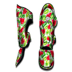 White Summer Watermelon Pattern Print Muay Thai Shin Guard