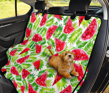 White Summer Watermelon Pattern Print Pet Car Back Seat Cover