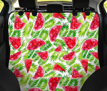 White Summer Watermelon Pattern Print Pet Car Back Seat Cover