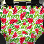 White Summer Watermelon Pattern Print Pet Car Back Seat Cover