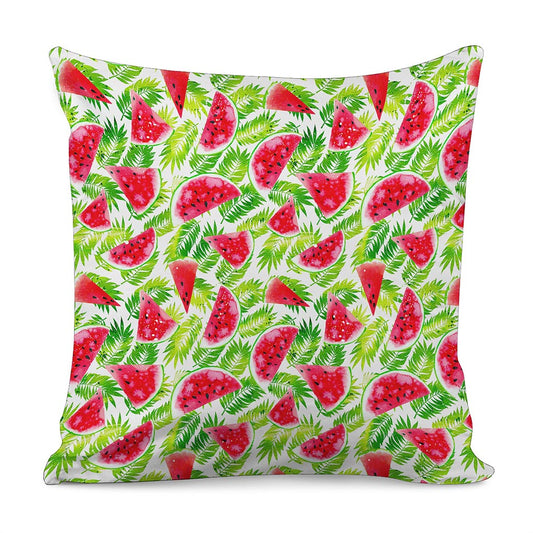White Summer Watermelon Pattern Print Pillow Cover