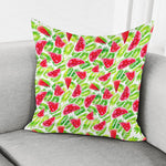White Summer Watermelon Pattern Print Pillow Cover