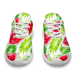 White Summer Watermelon Pattern Print Sport Shoes GearFrost