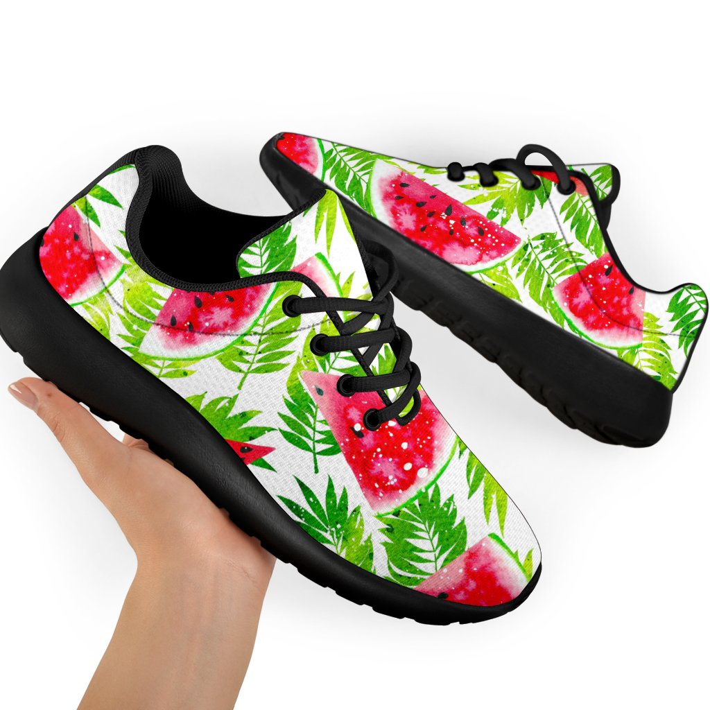 White Summer Watermelon Pattern Print Sport Shoes GearFrost