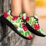 White Summer Watermelon Pattern Print Sport Shoes GearFrost