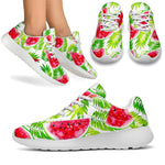 White Summer Watermelon Pattern Print Sport Shoes GearFrost