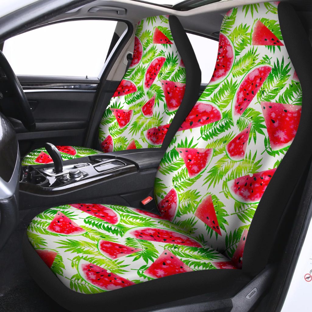 White Summer Watermelon Pattern Print Universal Fit Car Seat Covers