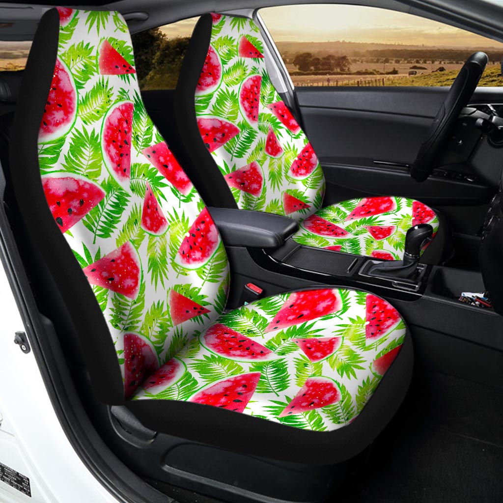White Summer Watermelon Pattern Print Universal Fit Car Seat Covers