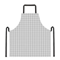 White Tattersall Pattern Print Apron