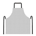 White Tattersall Pattern Print Apron