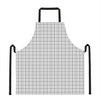 White Tattersall Pattern Print Apron