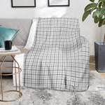White Tattersall Pattern Print Blanket