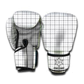 White Tattersall Pattern Print Boxing Gloves