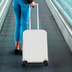 White Tattersall Pattern Print Luggage Cover