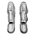 White Tattersall Pattern Print Muay Thai Shin Guards