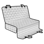 White Tattersall Pattern Print Pet Car Back Seat Cover