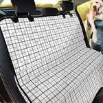 White Tattersall Pattern Print Pet Car Back Seat Cover