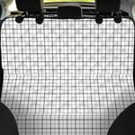 White Tattersall Pattern Print Pet Car Back Seat Cover