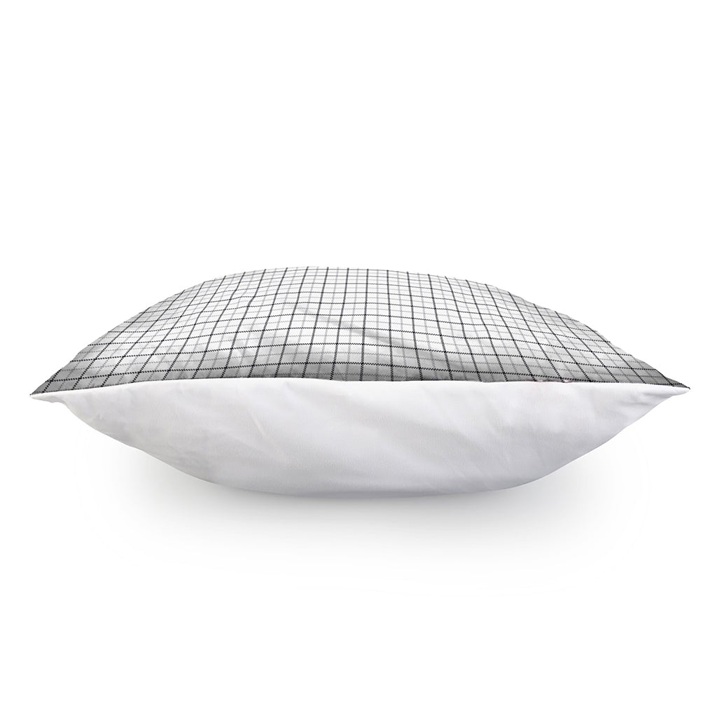 White Tattersall Pattern Print Pillow Cover