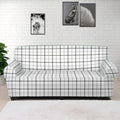 White Tattersall Pattern Print Sofa Cover
