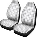 White Tattersall Pattern Print Universal Fit Car Seat Covers