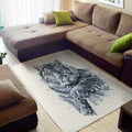 White Tiger Painting Print Floor Mat