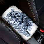 White Tiger Painting Print Car Center Console Cover